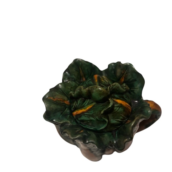 Bok Choy Leaf Ceramic Tea Pot | Vintage Decor - Picture 5 of 9